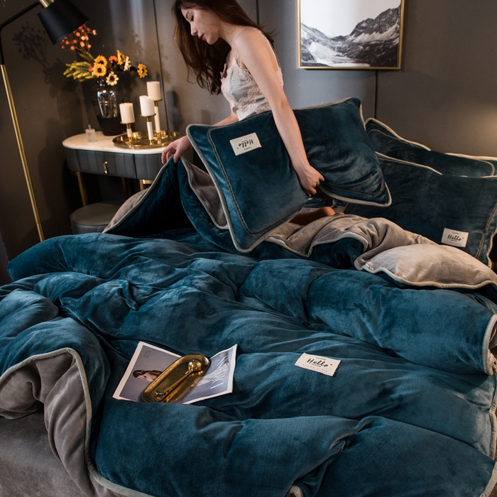 91家纺网 家纺一手货源 找家纺 栩裕纺织 2026新款网红爆款意式轻奢牛奶绒单被套被套单件被套单品 绅士