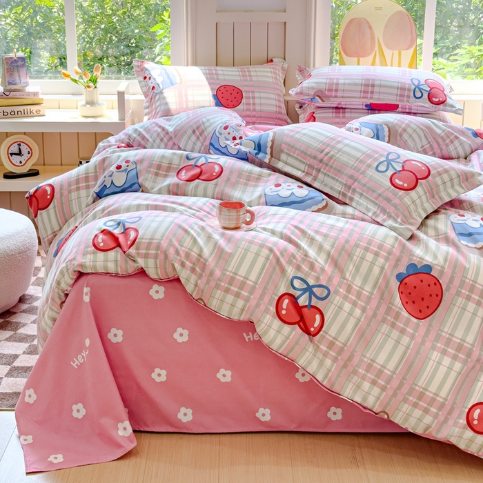 91家纺网 家纺一手货源 找家纺 佑佳2024新款140克磨毛印花植物羊绒四件套直播 时代新宠