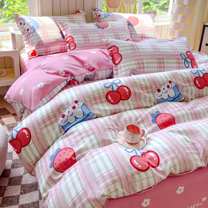 91家纺网 家纺一手货源 找家纺 佑佳2024新款140克磨毛印花植物羊绒四件套直播 时代新宠