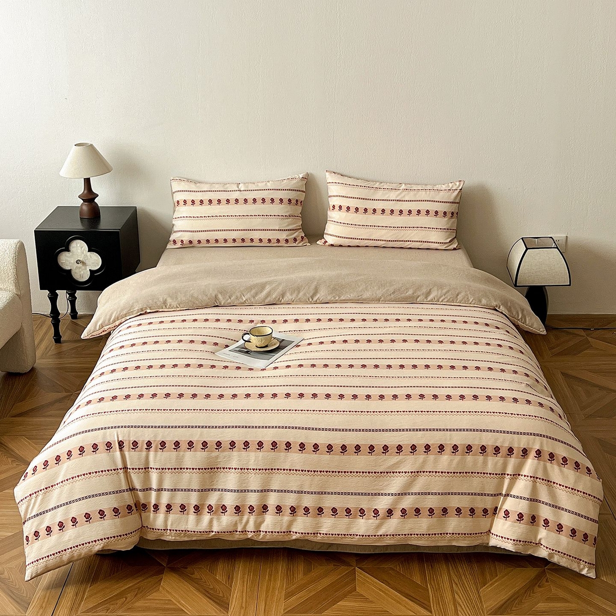 91家纺网 家纺一手货源 找家纺 （总）恋之语 2026新款水洗色织提花工艺系列四件套（量大从优）