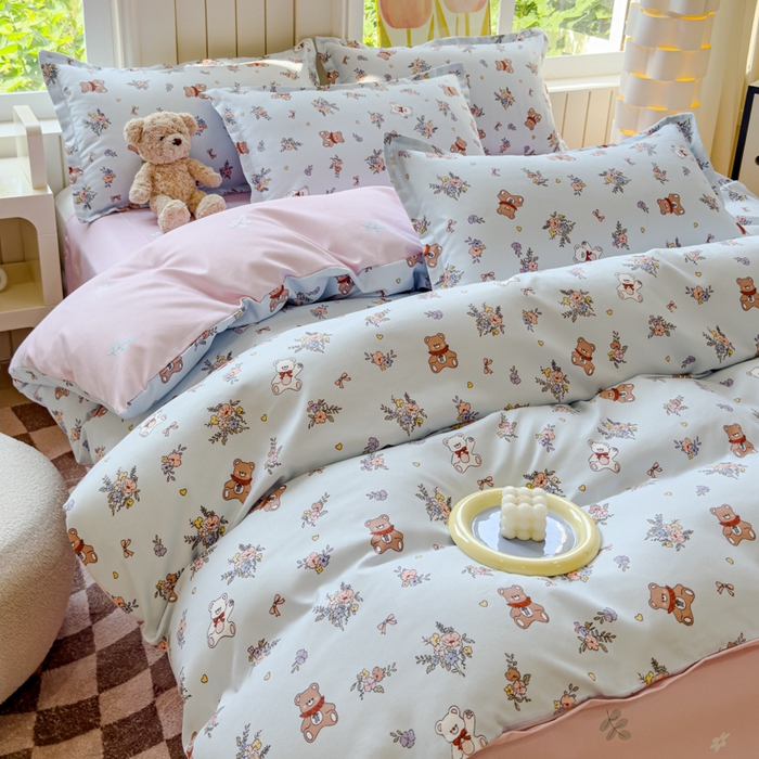 91家纺网 家纺一手货源 找家纺 佑佳2024新款140克磨毛印花植物羊绒四件套直播 小兔市集