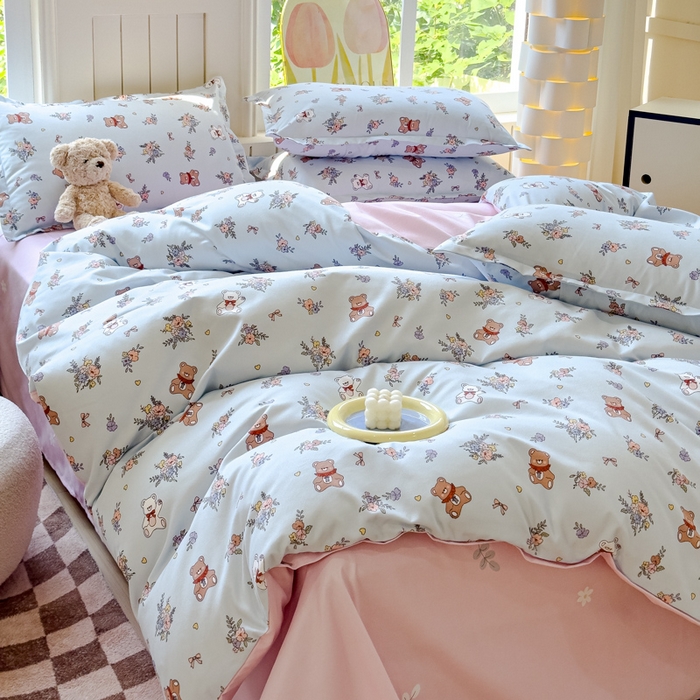 91家纺网 家纺一手货源 找家纺 佑佳2024新款140克磨毛印花植物羊绒四件套直播 小兔市集