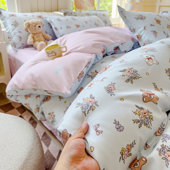 91家纺网 家纺一手货源 找家纺 佑佳2024新款140克磨毛印花植物羊绒四件套直播 小兔市集