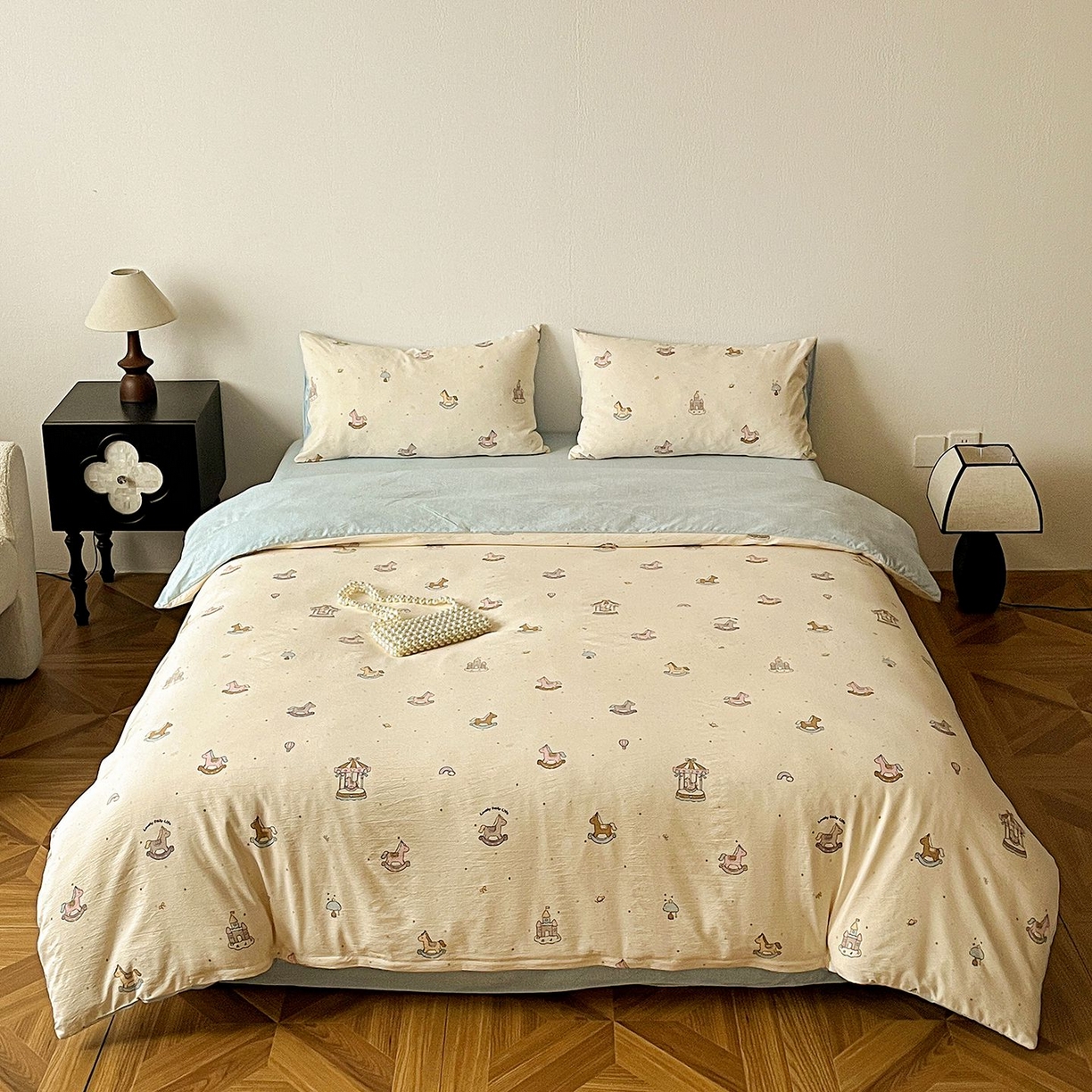 91家纺网 家纺一手货源 找家纺 （总）恋之语 2026新款水洗色织提花工艺系列四件套（量大从优）