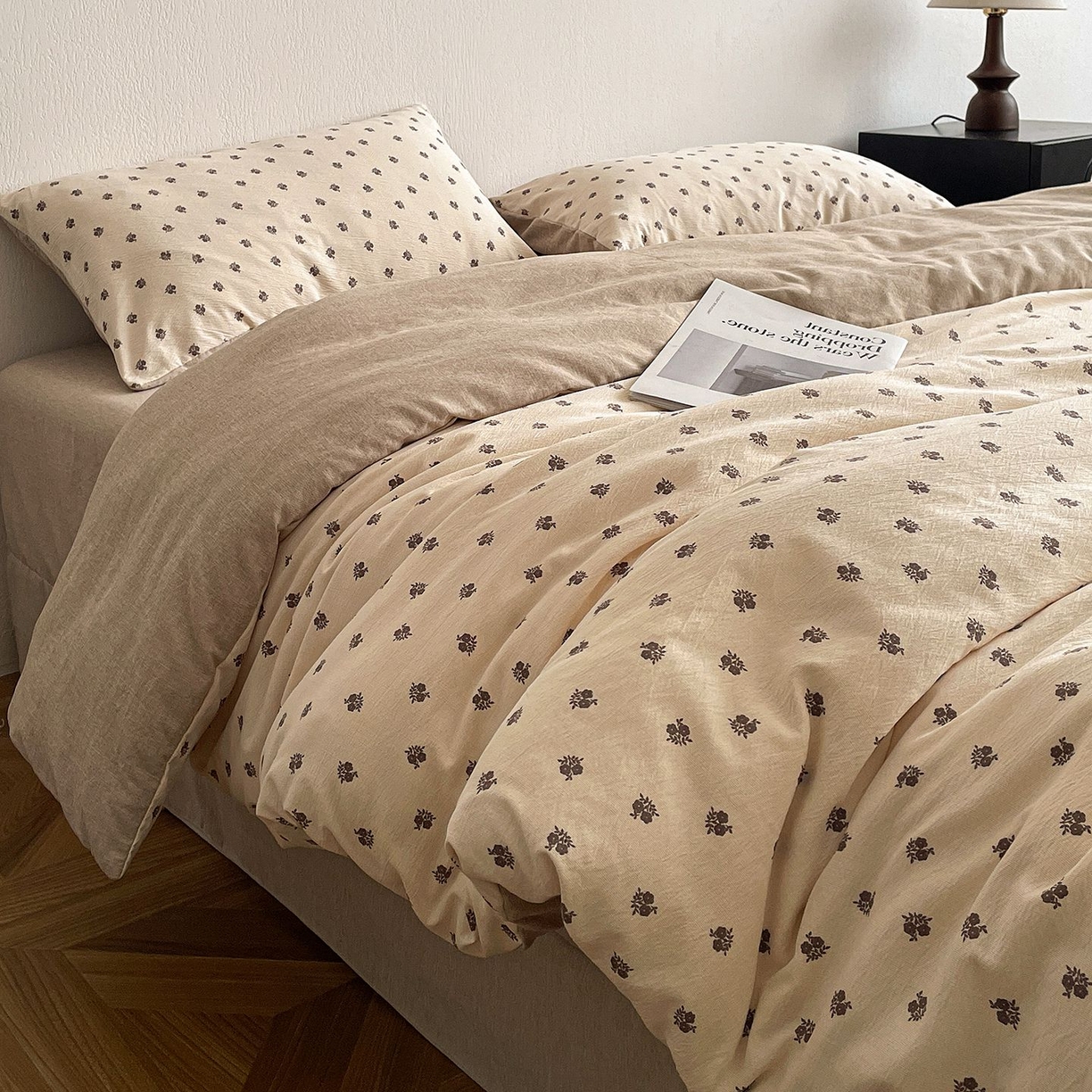 91家纺网 家纺一手货源 找家纺 恋之语 2026新款水洗色织提花工艺系列四件套（量大从优） 复古小花