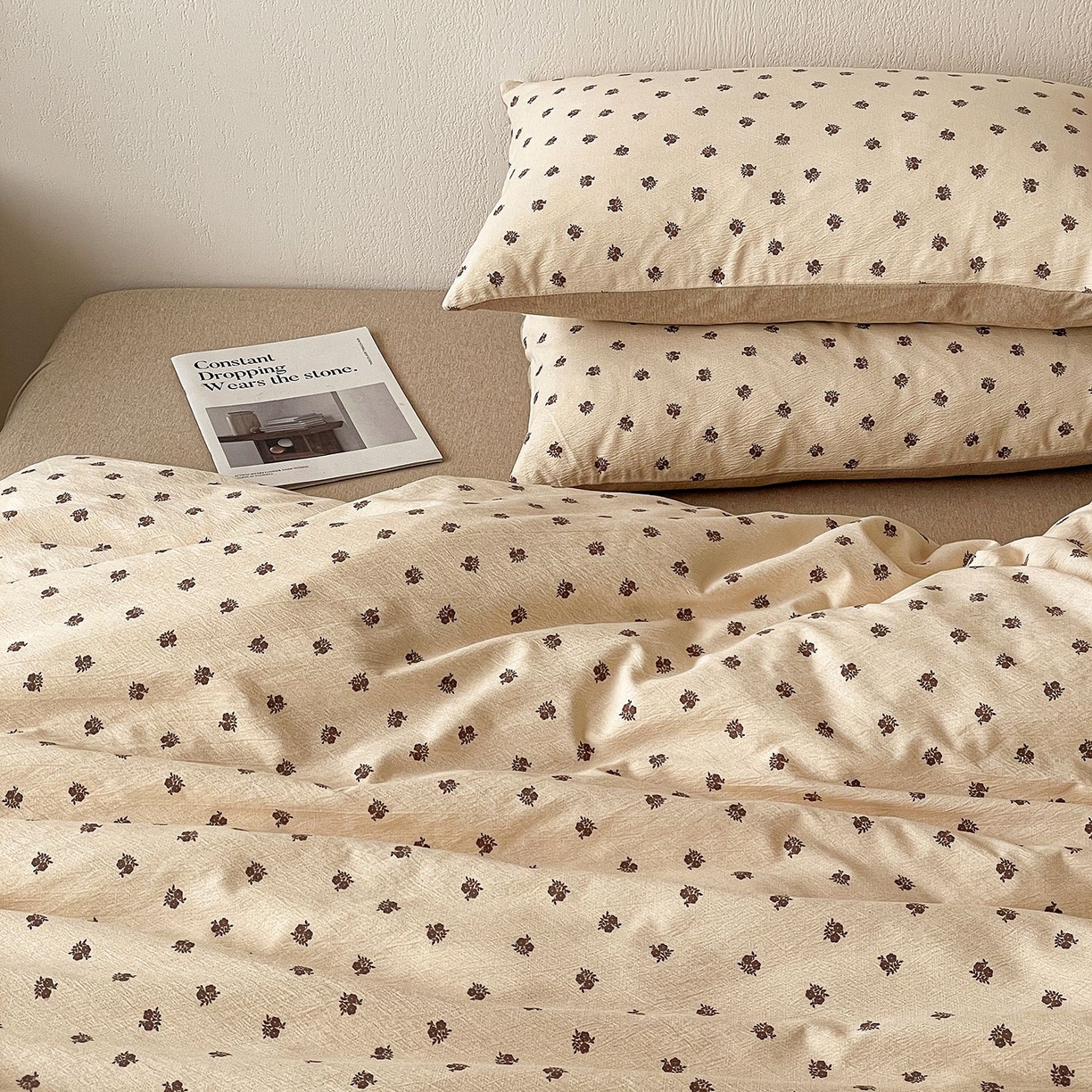 91家纺网 家纺一手货源 找家纺 恋之语 2026新款水洗色织提花工艺系列四件套（量大从优） 复古小花