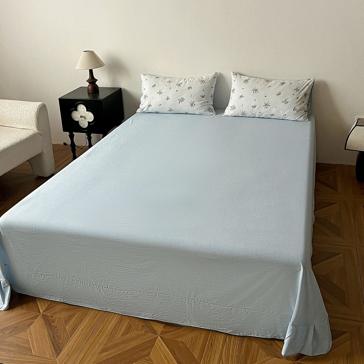 91家纺网 家纺一手货源 找家纺 恋之语 2026新款水洗色织提花工艺系列四件套（量大从优） 花清梦