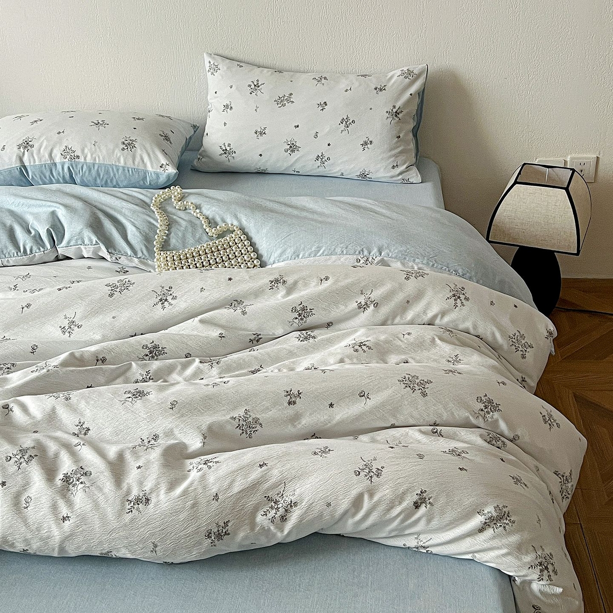 91家纺网 家纺一手货源 找家纺 恋之语 2026新款水洗色织提花工艺系列四件套（量大从优） 花清梦