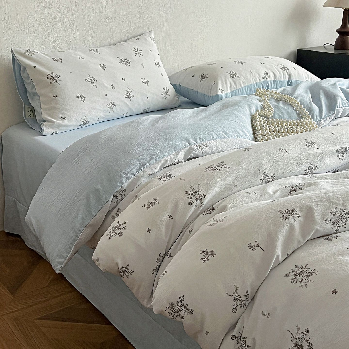 91家纺网 家纺一手货源 找家纺 恋之语 2026新款水洗色织提花工艺系列四件套（量大从优） 花清梦