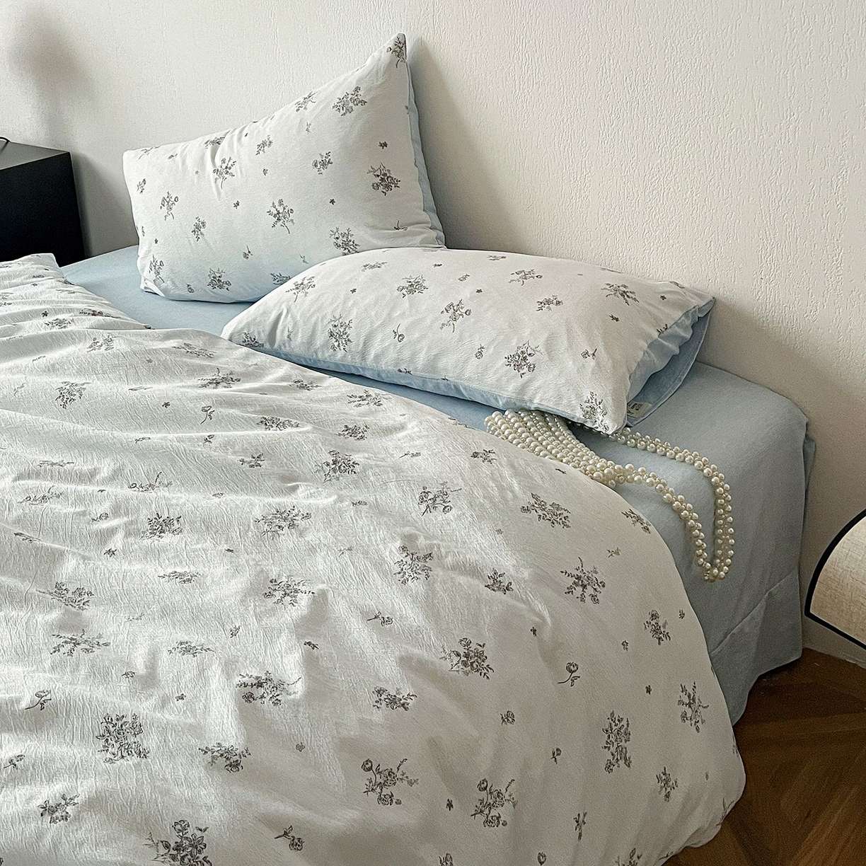 91家纺网 家纺一手货源 找家纺 恋之语 2026新款水洗色织提花工艺系列四件套（量大从优） 花清梦