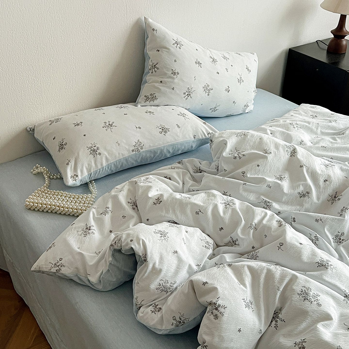 91家纺网 家纺一手货源 找家纺 恋之语 2026新款水洗色织提花工艺系列四件套（量大从优） 花清梦