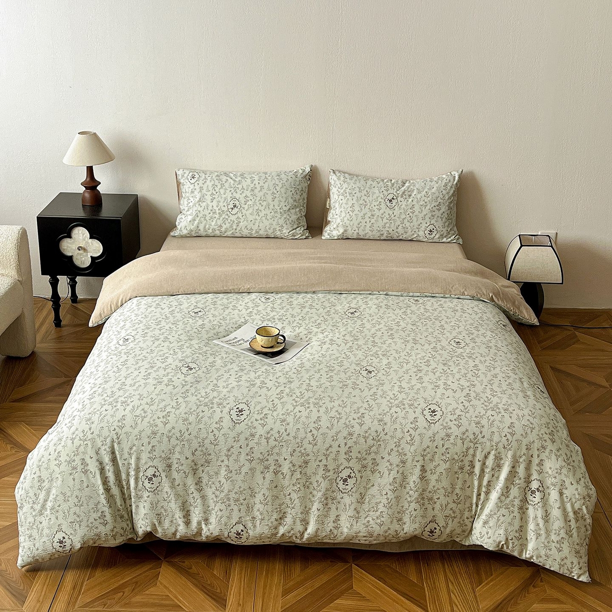 恋之语 2026新款水洗色织提花工艺系列四件套（量大从优） 岚影