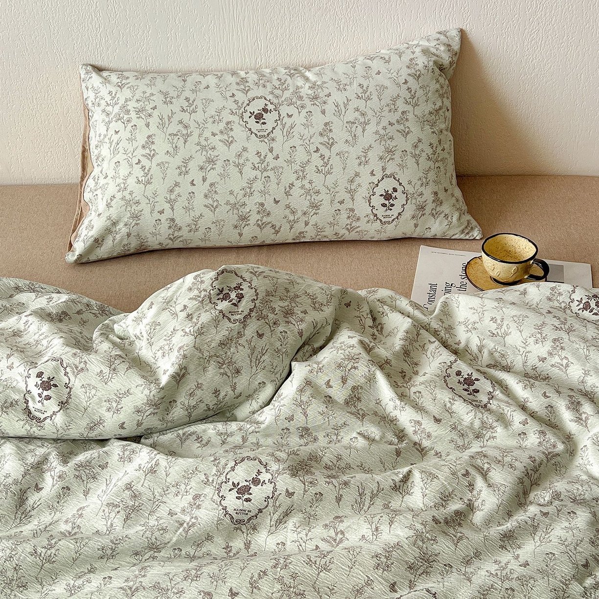 91家纺网 家纺一手货源 找家纺 恋之语 2026新款水洗色织提花工艺系列四件套（量大从优） 岚影