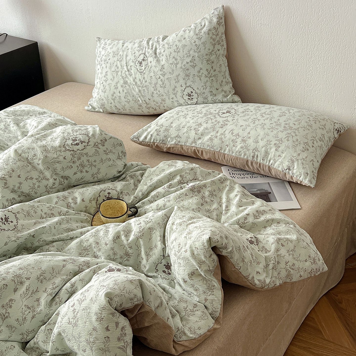 91家纺网 家纺一手货源 找家纺 恋之语 2026新款水洗色织提花工艺系列四件套（量大从优） 岚影