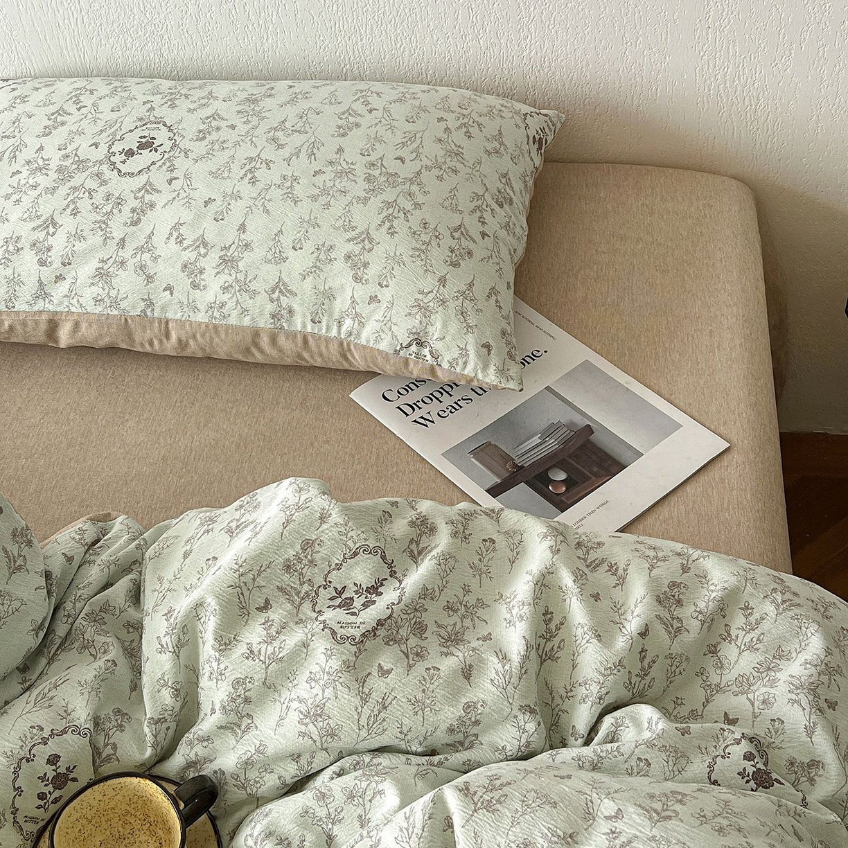 91家纺网 家纺一手货源 找家纺 恋之语 2026新款水洗色织提花工艺系列四件套（量大从优） 岚影