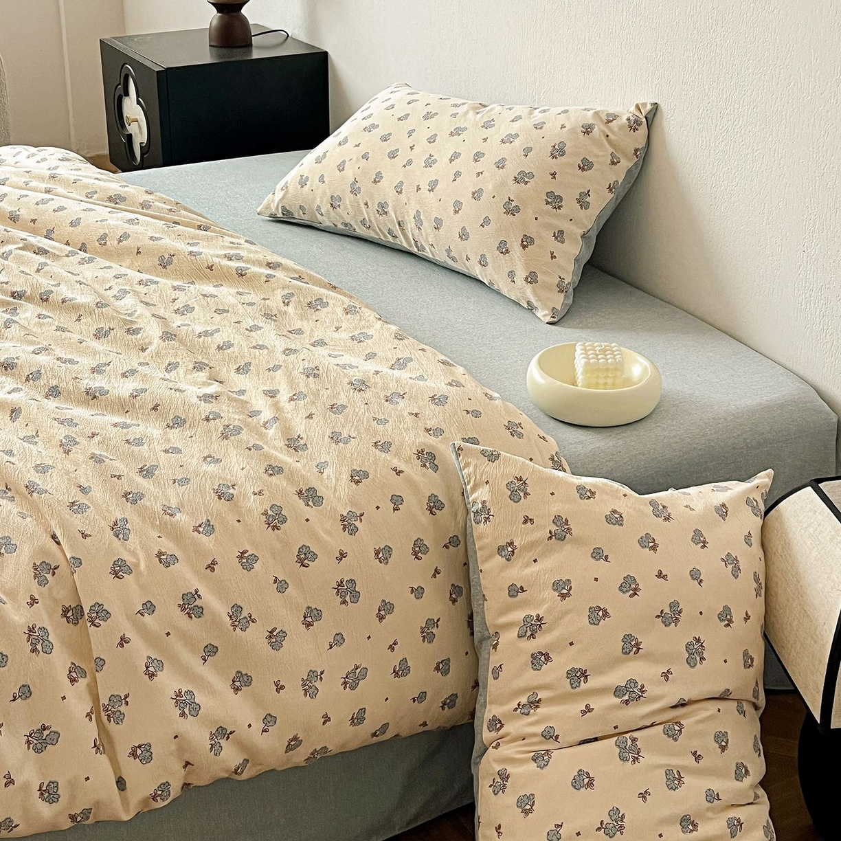 91家纺网 家纺一手货源 找家纺 恋之语 2026新款水洗色织提花工艺系列四件套（量大从优） 铃兰