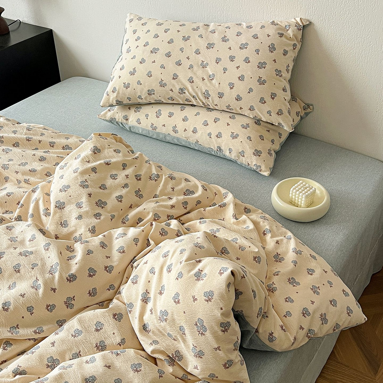 91家纺网 家纺一手货源 找家纺 恋之语 2026新款水洗色织提花工艺系列四件套（量大从优） 铃兰