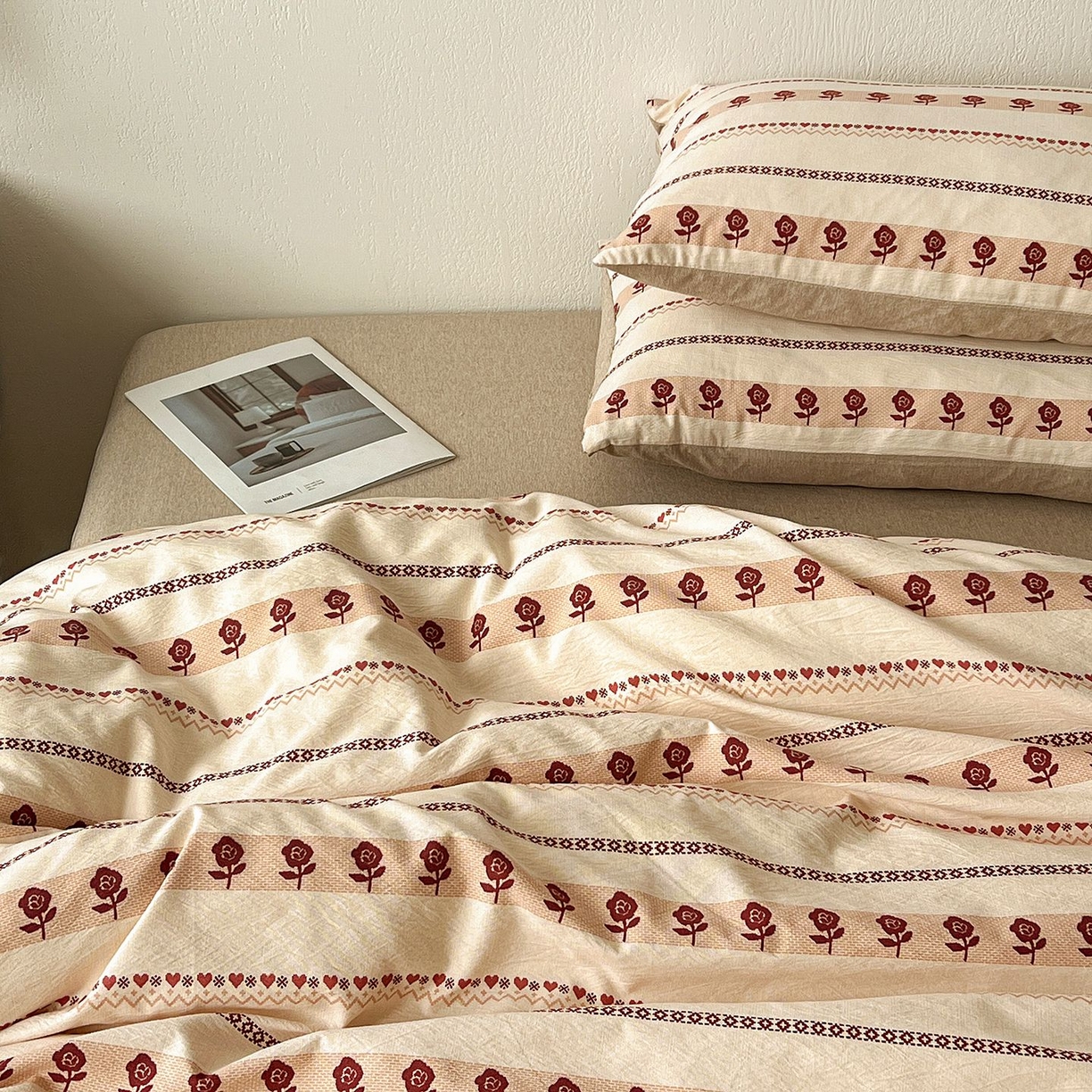 91家纺网 家纺一手货源 找家纺 恋之语 2026新款水洗色织提花工艺系列四件套（量大从优） 玛奇朵