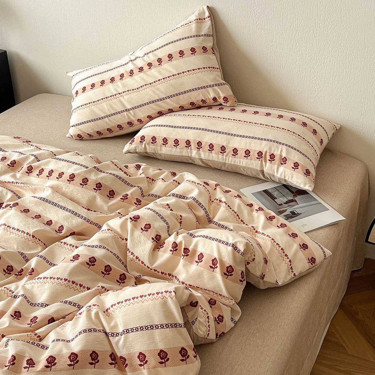 91家纺网 家纺一手货源 找家纺 恋之语 2026新款水洗色织提花工艺系列四件套（量大从优） 玛奇朵