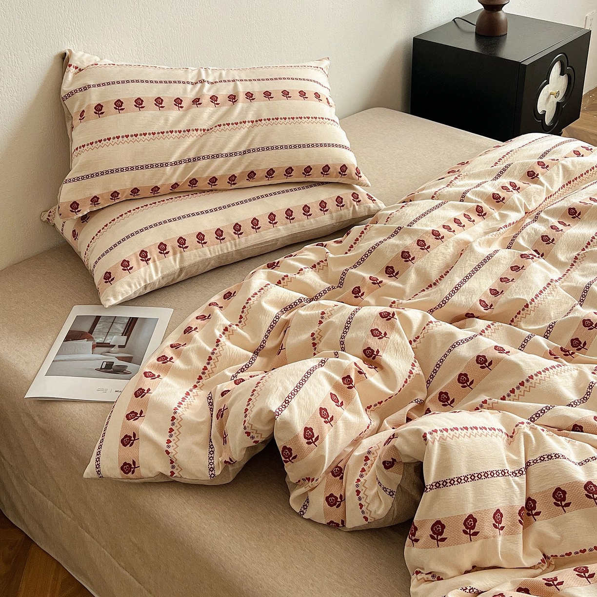 91家纺网 家纺一手货源 找家纺 恋之语 2026新款水洗色织提花工艺系列四件套（量大从优） 玛奇朵