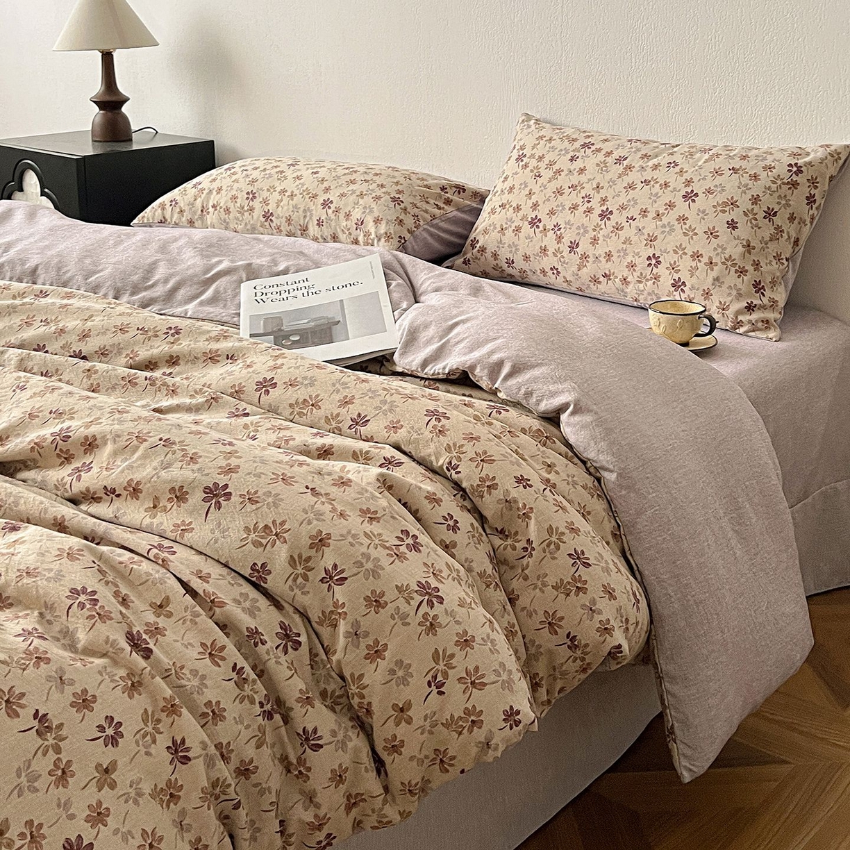 91家纺网 家纺一手货源 找家纺 恋之语 2026新款水洗色织提花工艺系列四件套（量大从优） 漫秋