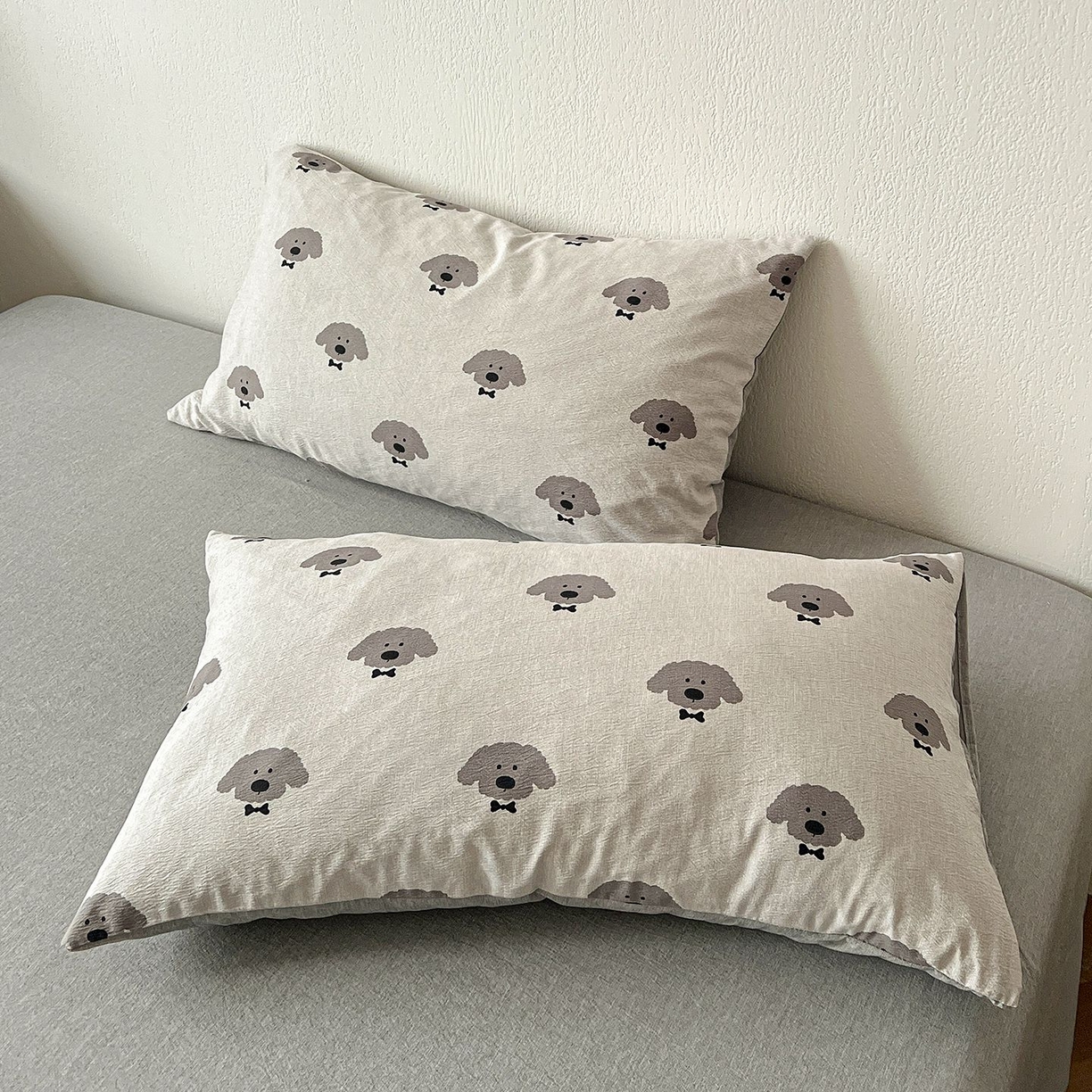 91家纺网 家纺一手货源 找家纺 恋之语 2026新款水洗色织提花工艺系列四件套（量大从优） 萌萌狗