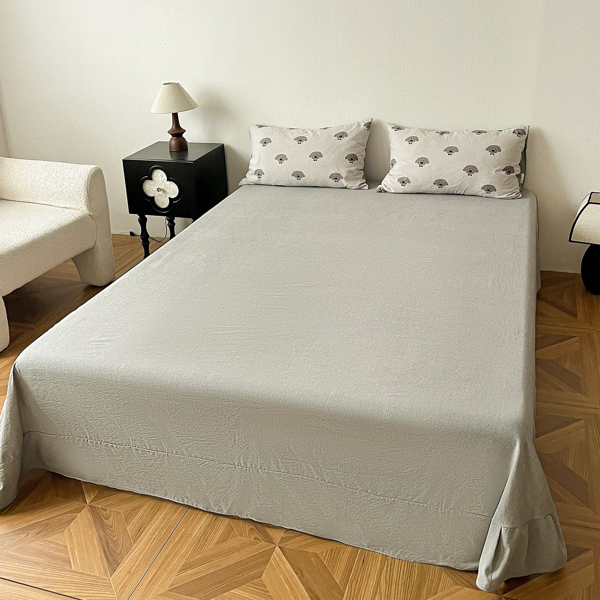 91家纺网 家纺一手货源 找家纺 恋之语 2026新款水洗色织提花工艺系列四件套（量大从优） 萌萌狗