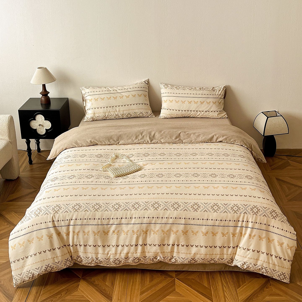 恋之语 2026新款水洗色织提花工艺系列四件套（量大从优） 摩洛哥