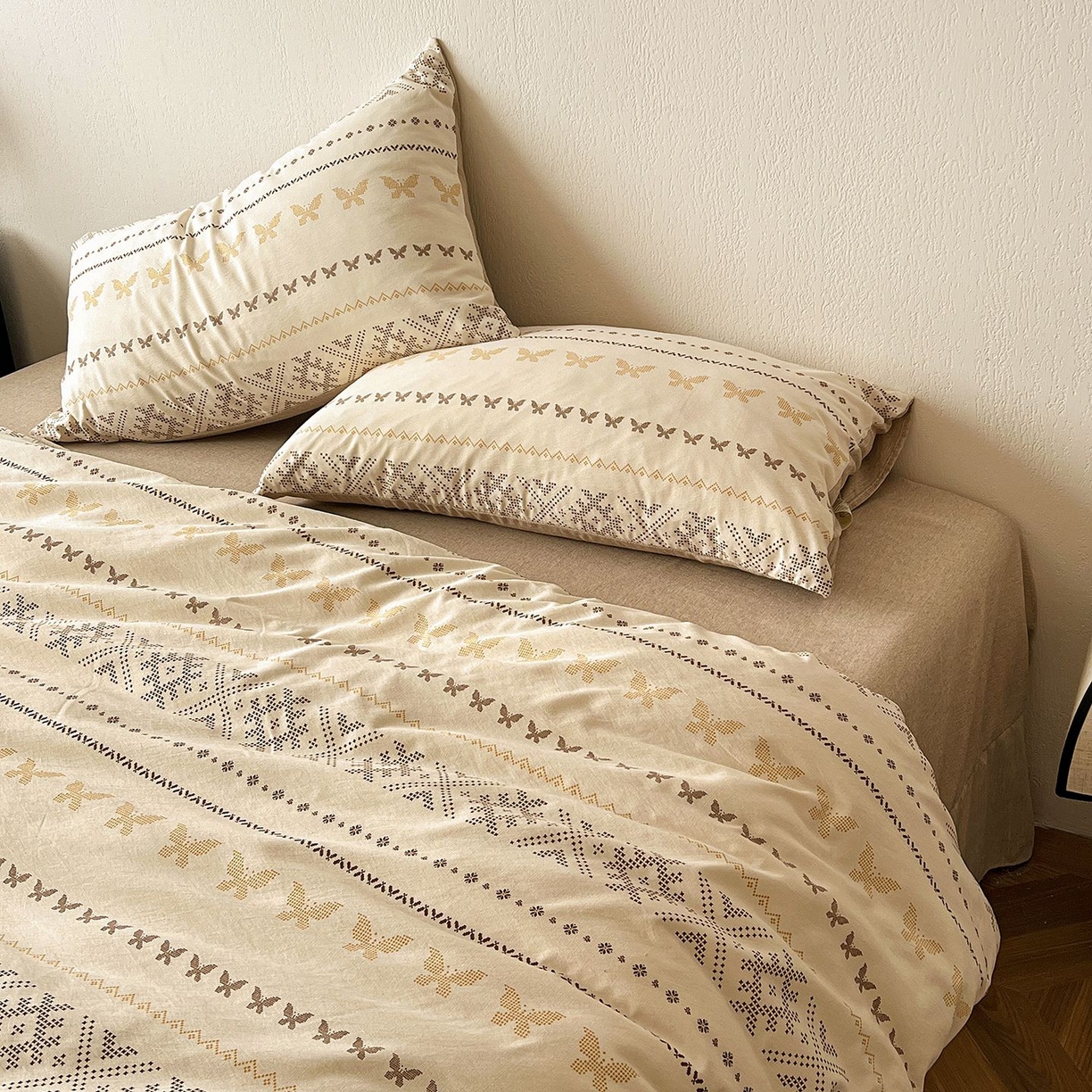 91家纺网 家纺一手货源 找家纺 恋之语 2026新款水洗色织提花工艺系列四件套（量大从优） 摩洛哥