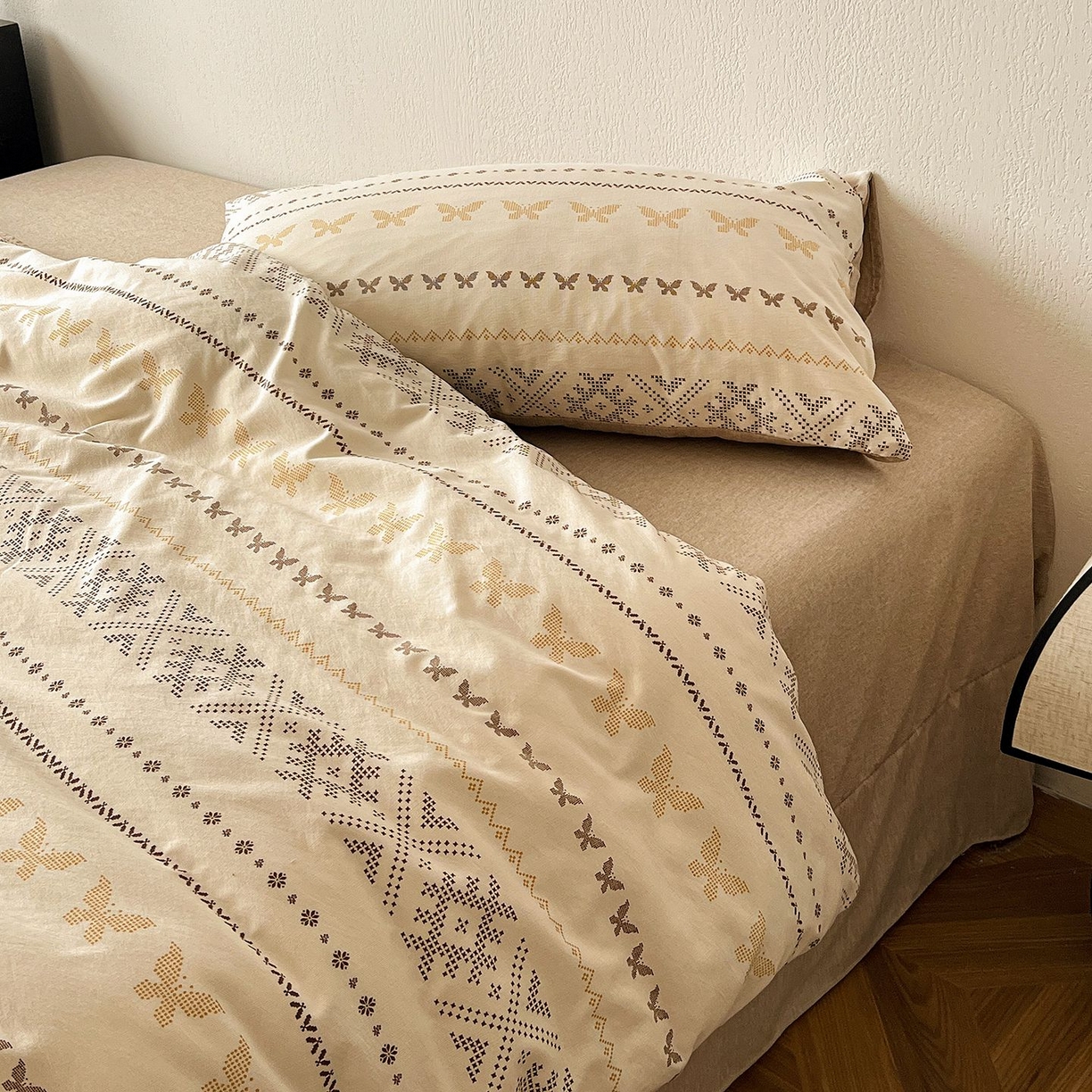 91家纺网 家纺一手货源 找家纺 恋之语 2026新款水洗色织提花工艺系列四件套（量大从优） 摩洛哥