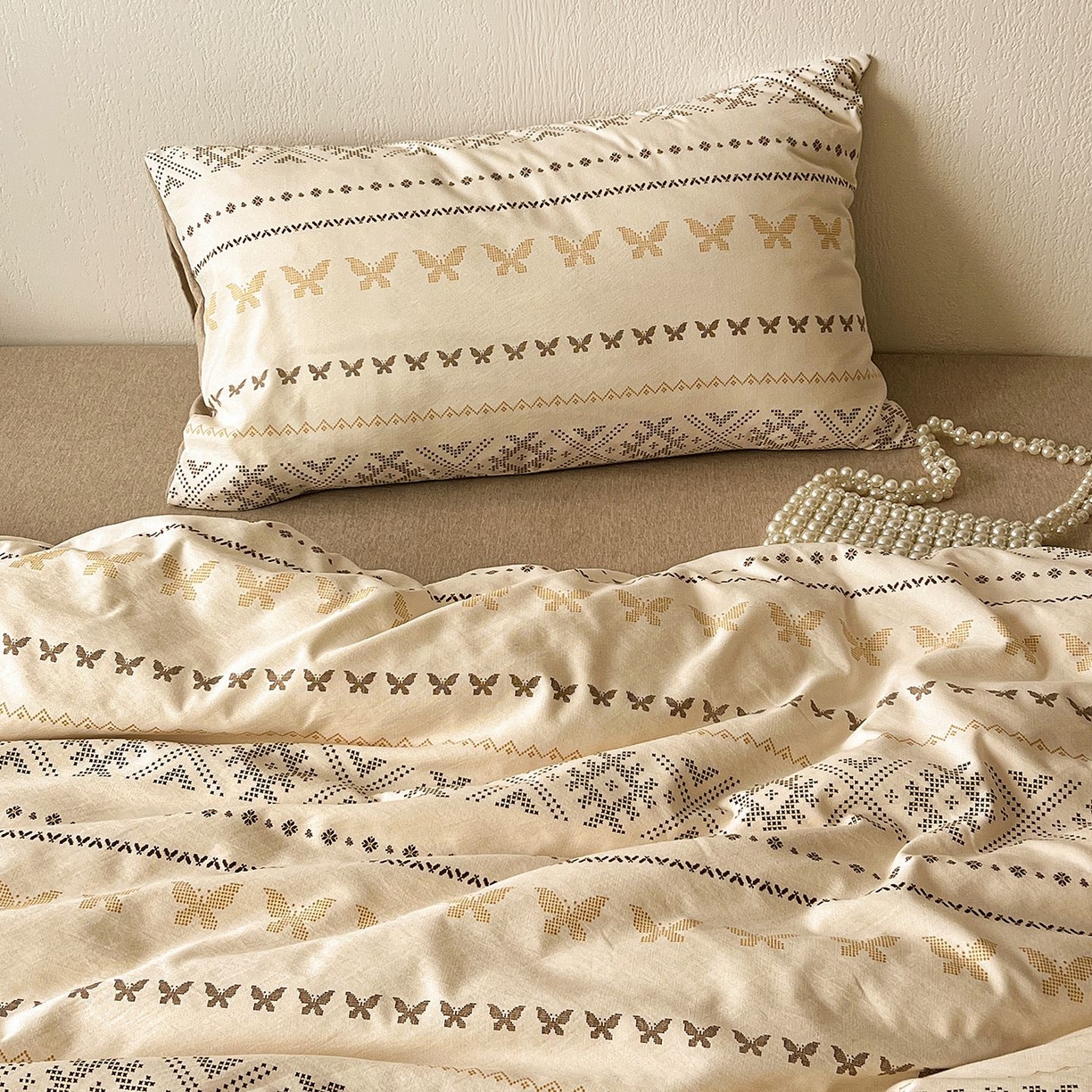 91家纺网 家纺一手货源 找家纺 恋之语 2026新款水洗色织提花工艺系列四件套（量大从优） 摩洛哥