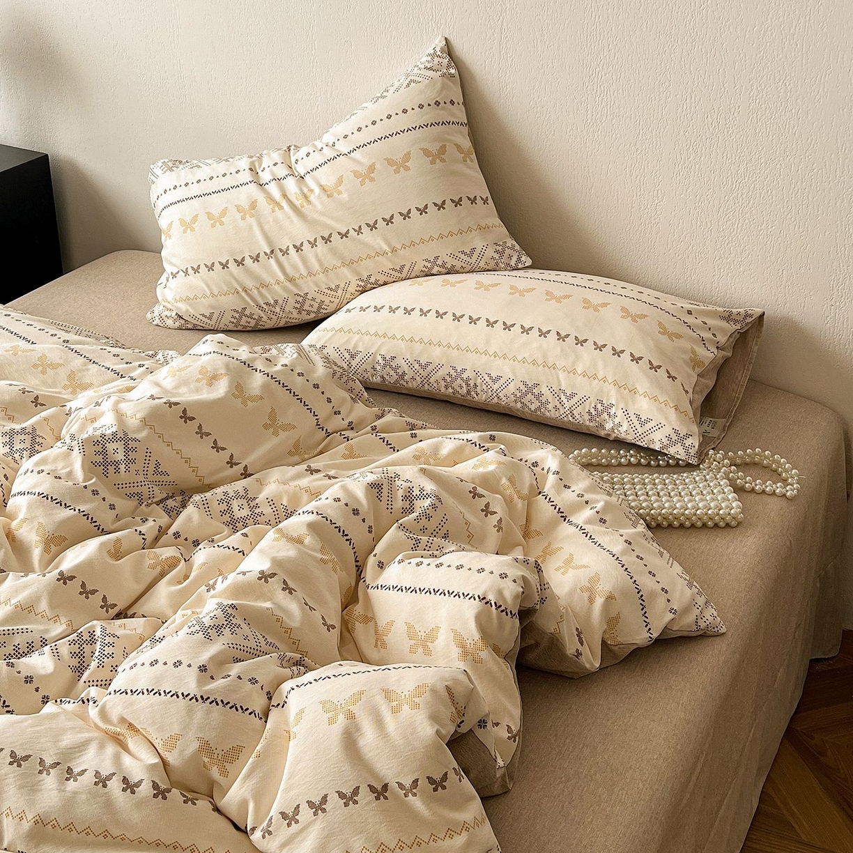 91家纺网 家纺一手货源 找家纺 恋之语 2026新款水洗色织提花工艺系列四件套（量大从优） 摩洛哥