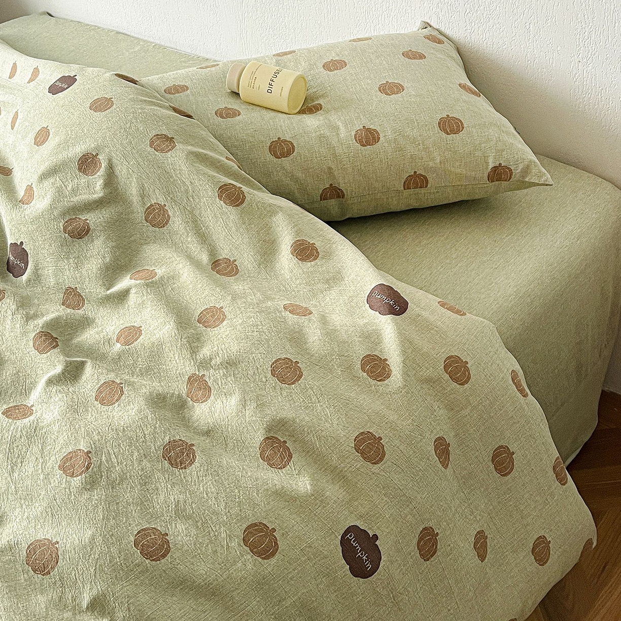 91家纺网 家纺一手货源 找家纺 恋之语 2026新款水洗色织提花工艺系列四件套（量大从优） 暖栗南瓜