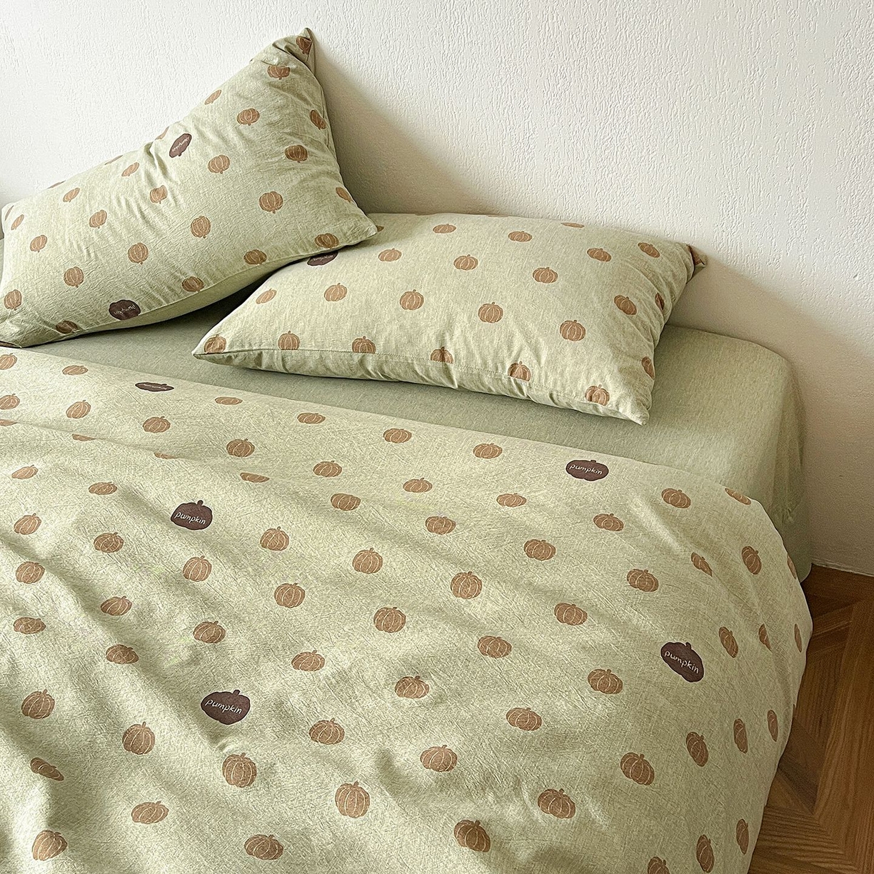 91家纺网 家纺一手货源 找家纺 恋之语 2026新款水洗色织提花工艺系列四件套（量大从优） 暖栗南瓜