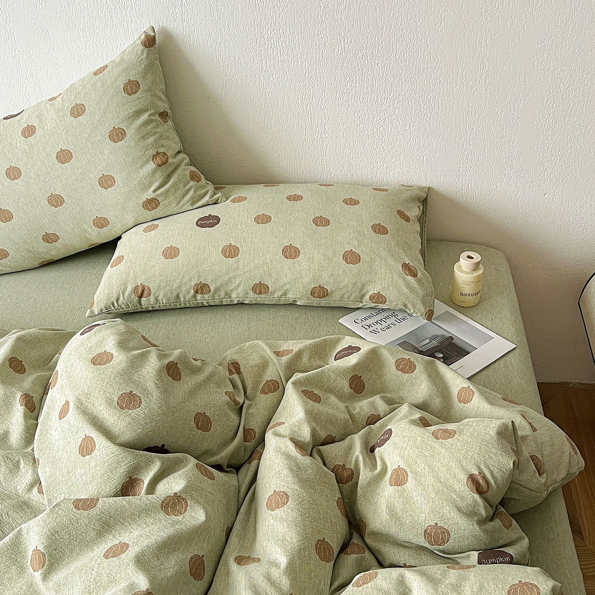 91家纺网 家纺一手货源 找家纺 恋之语 2026新款水洗色织提花工艺系列四件套（量大从优） 暖栗南瓜