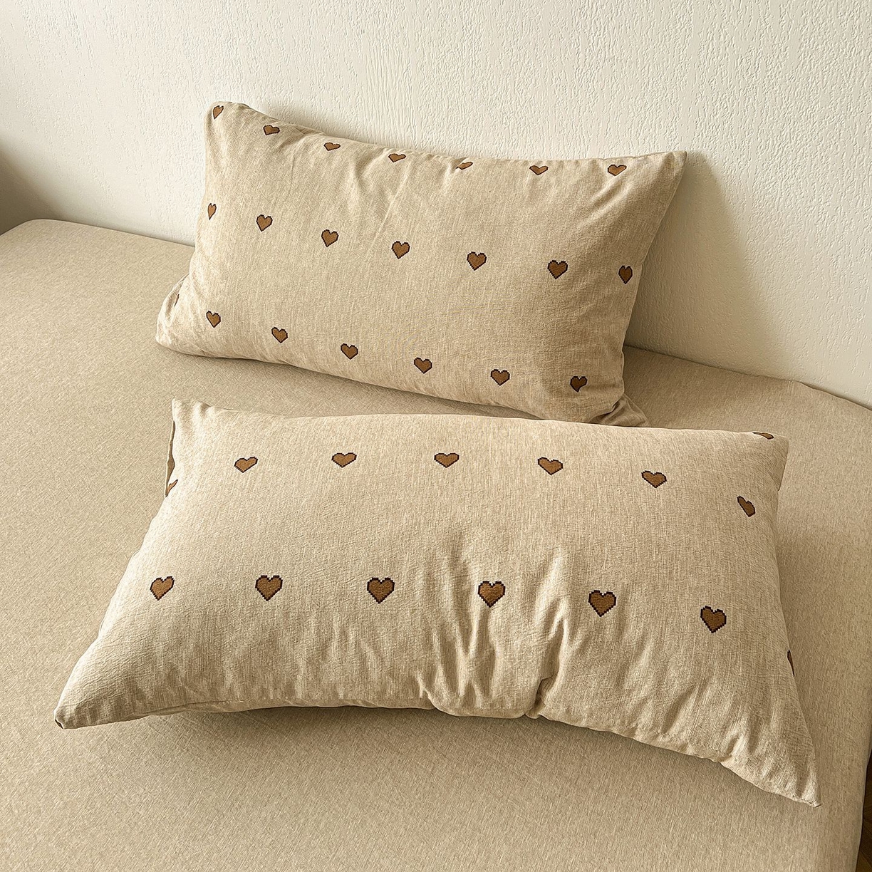 91家纺网 家纺一手货源 找家纺 恋之语 2026新款水洗色织提花工艺系列四件套（量大从优） 甜心咖