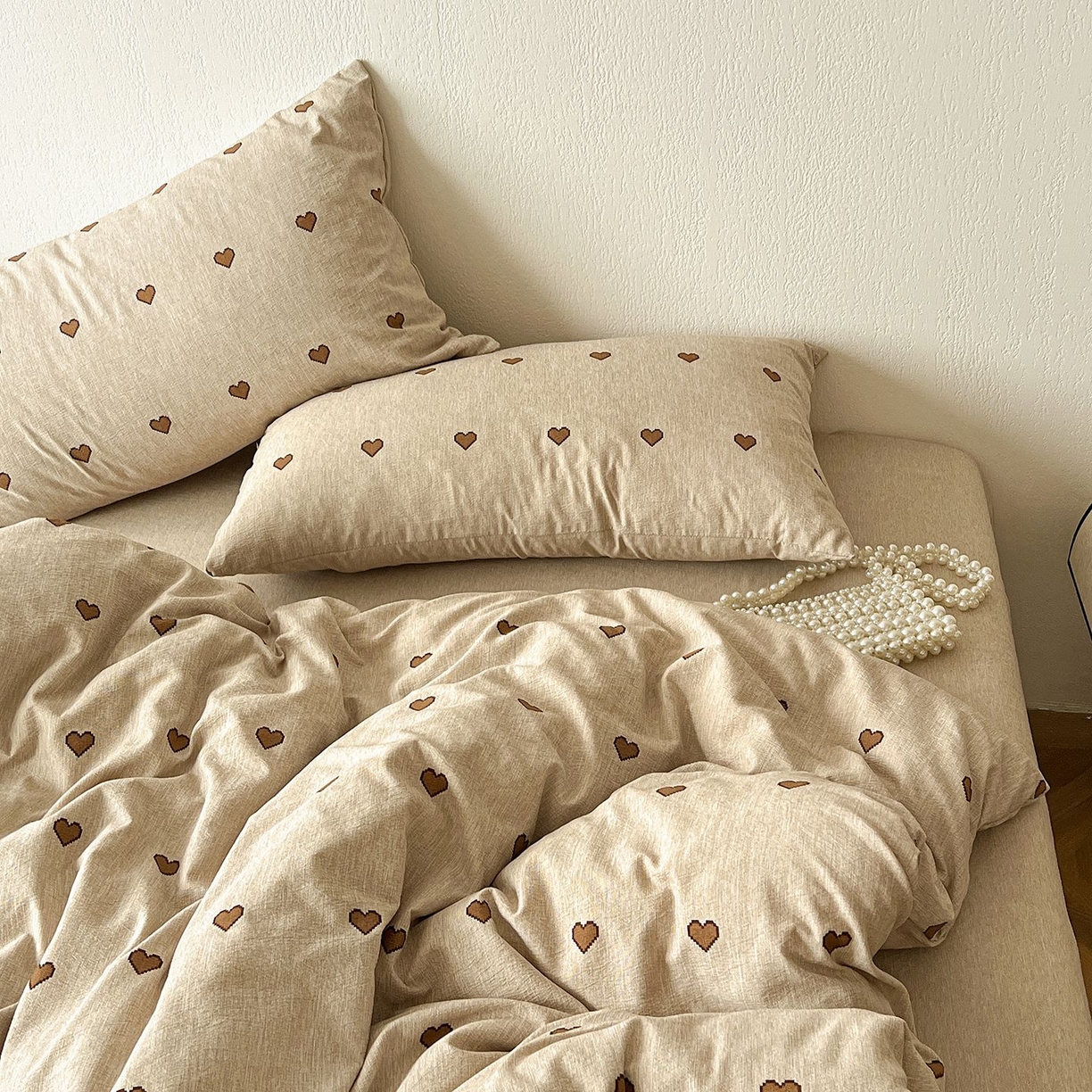 91家纺网 家纺一手货源 找家纺 恋之语 2026新款水洗色织提花工艺系列四件套（量大从优） 甜心咖