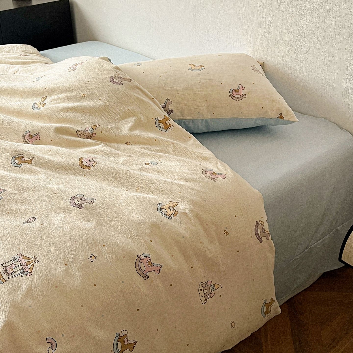 91家纺网 家纺一手货源 找家纺 恋之语 2026新款水洗色织提花工艺系列四件套（量大从优） 童梦园