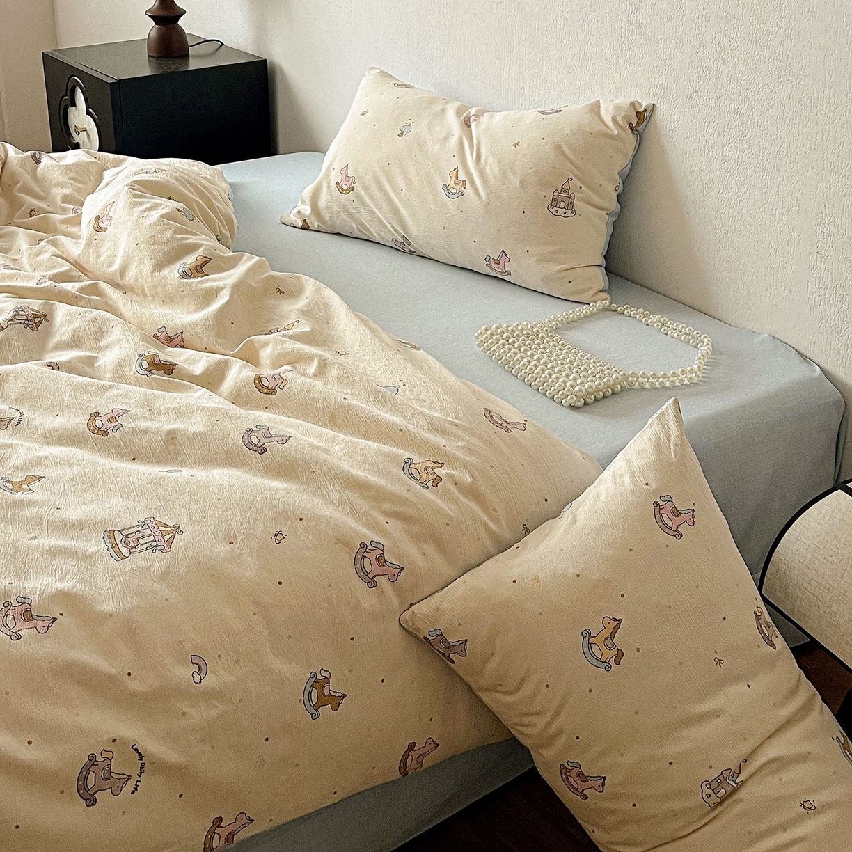 91家纺网 家纺一手货源 找家纺 恋之语 2026新款水洗色织提花工艺系列四件套（量大从优） 童梦园