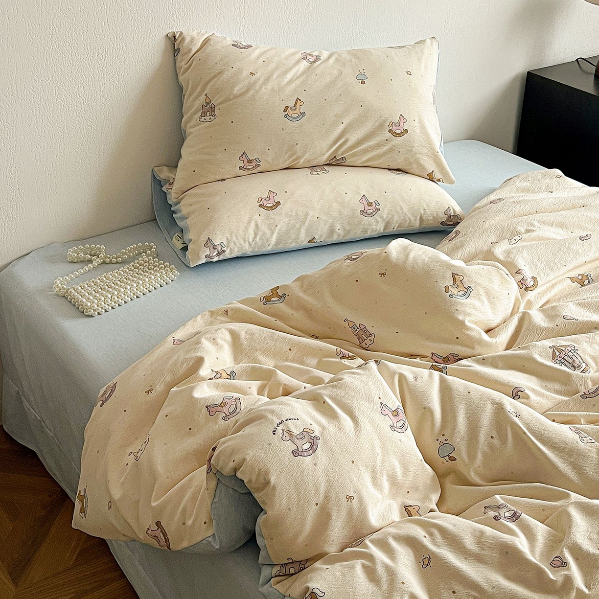 91家纺网 家纺一手货源 找家纺 恋之语 2026新款水洗色织提花工艺系列四件套（量大从优） 童梦园