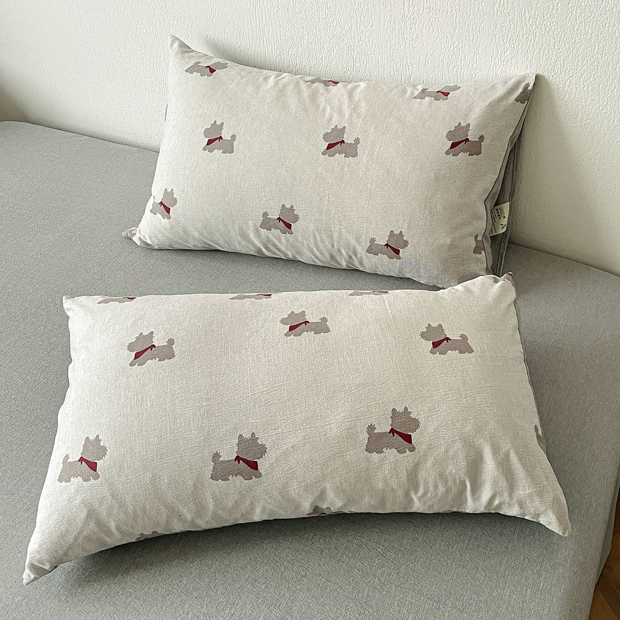 91家纺网 家纺一手货源 找家纺 恋之语 2026新款水洗色织提花工艺系列四件套（量大从优） 汪星人