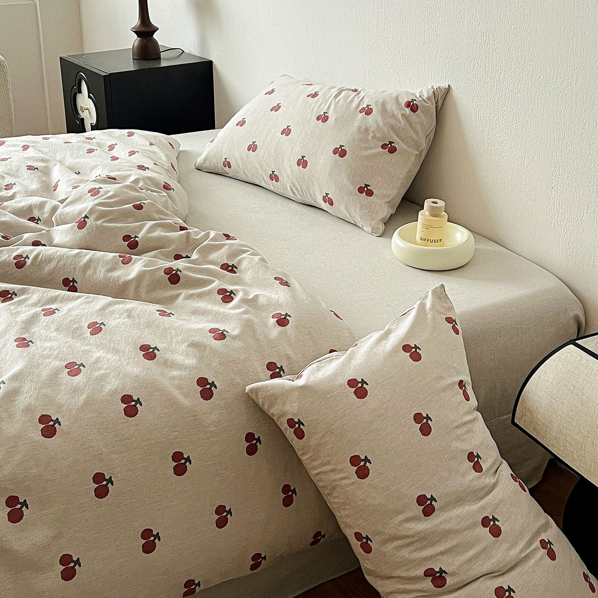 91家纺网 家纺一手货源 找家纺 恋之语 2026新款水洗色织提花工艺系列四件套（量大从优） 小樱桃