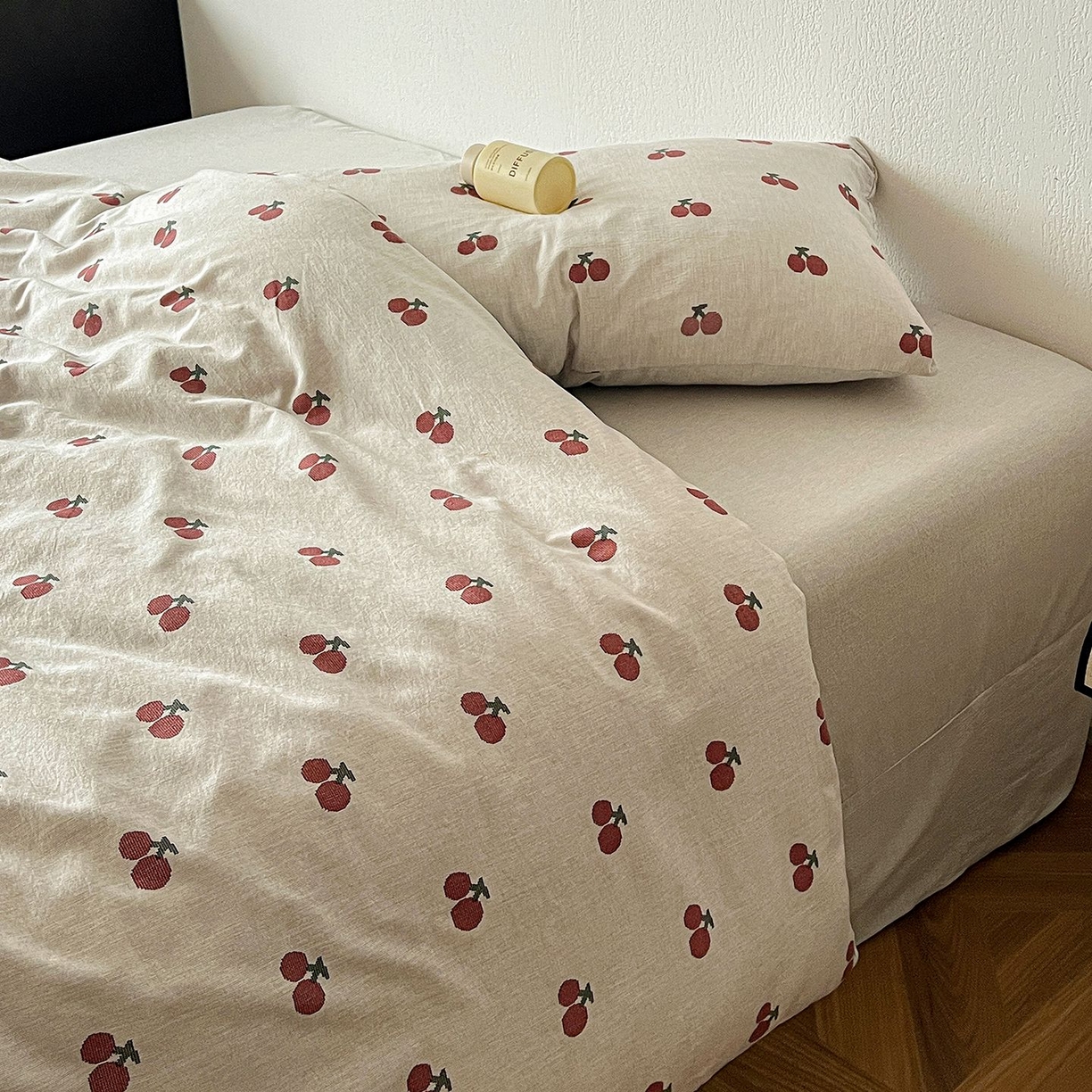 91家纺网 家纺一手货源 找家纺 恋之语 2026新款水洗色织提花工艺系列四件套（量大从优） 小樱桃