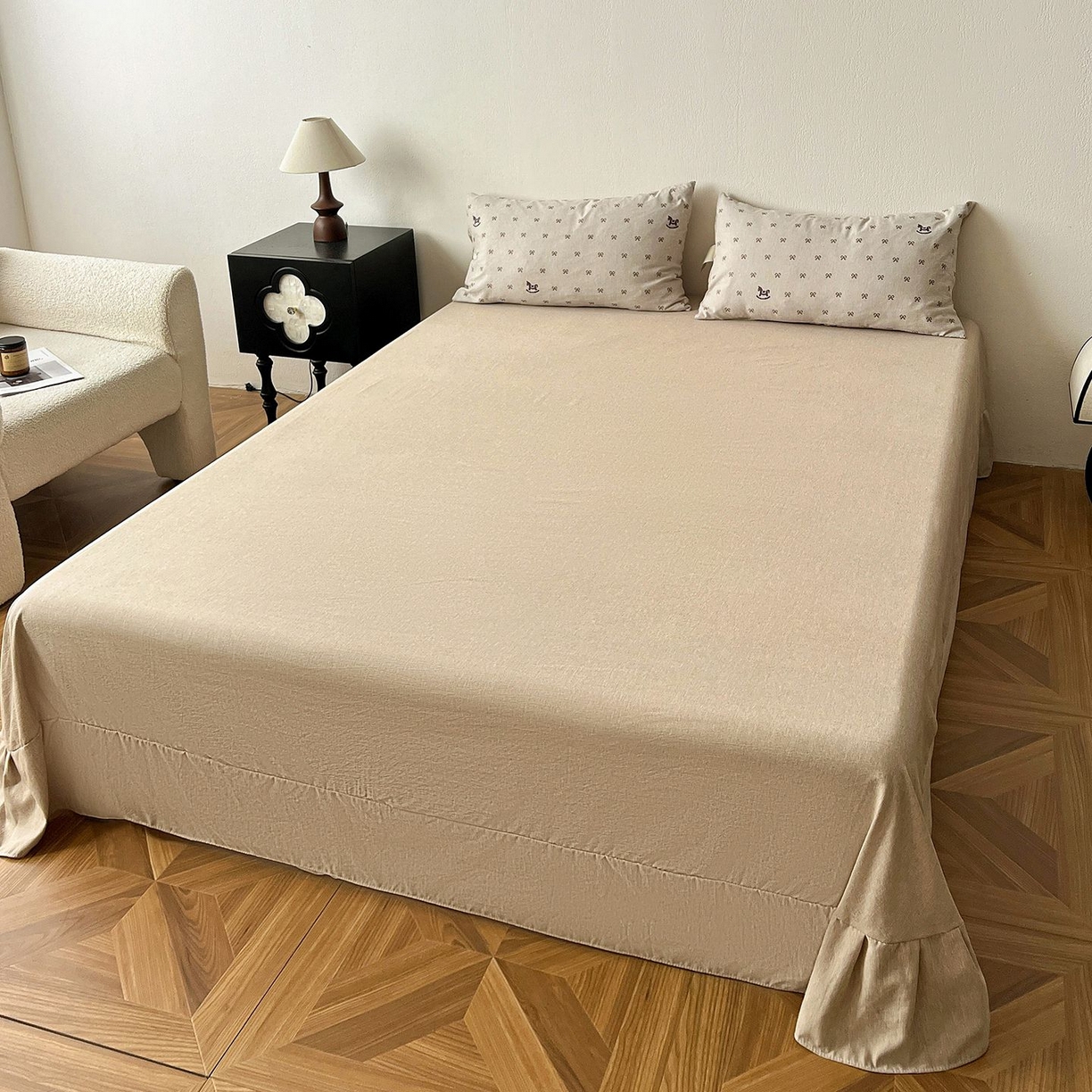 91家纺网 家纺一手货源 找家纺 恋之语 2026新款水洗色织提花工艺系列四件套（量大从优） 摇摇马