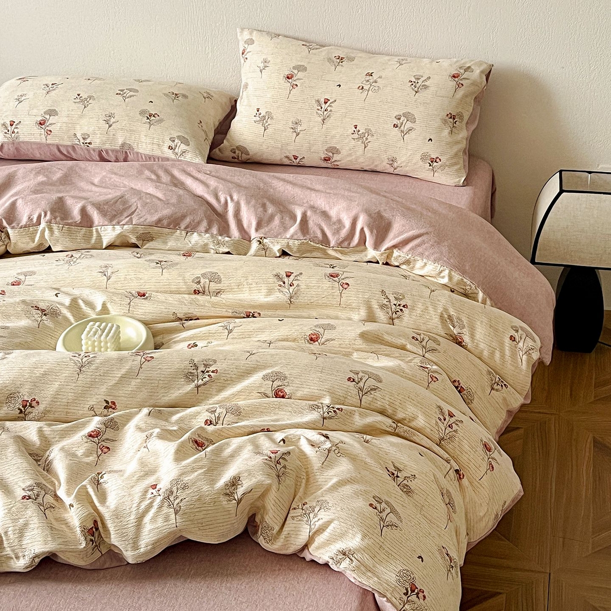 91家纺网 家纺一手货源 找家纺 恋之语 2026新款水洗色织提花工艺系列四件套（量大从优） 野蔷薇