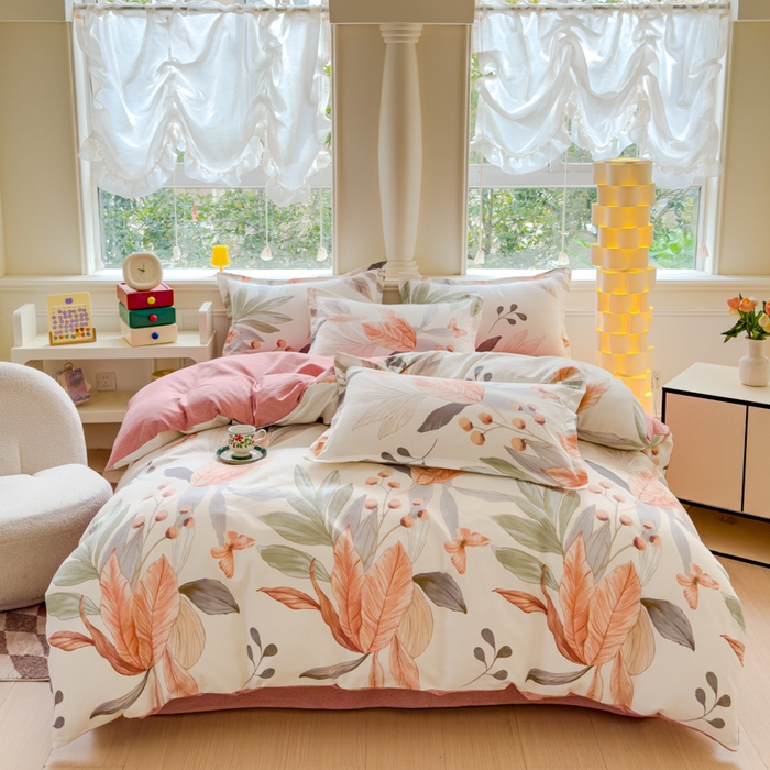 91家纺网 家纺一手货源 找家纺 总-佑佳2024新款140克磨毛印花植物羊绒四件套直播