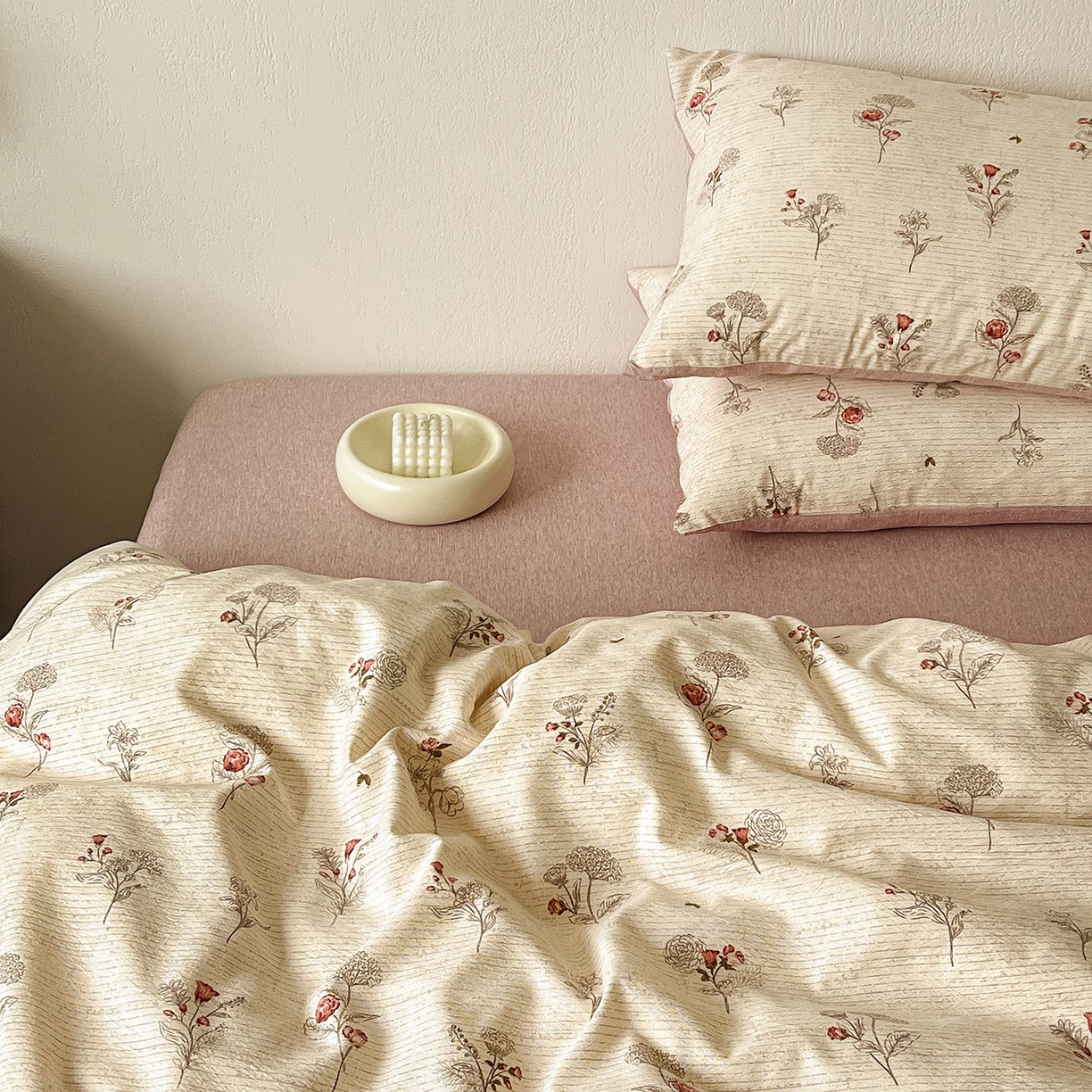 91家纺网 家纺一手货源 找家纺 恋之语 2026新款水洗色织提花工艺系列四件套（量大从优） 野蔷薇