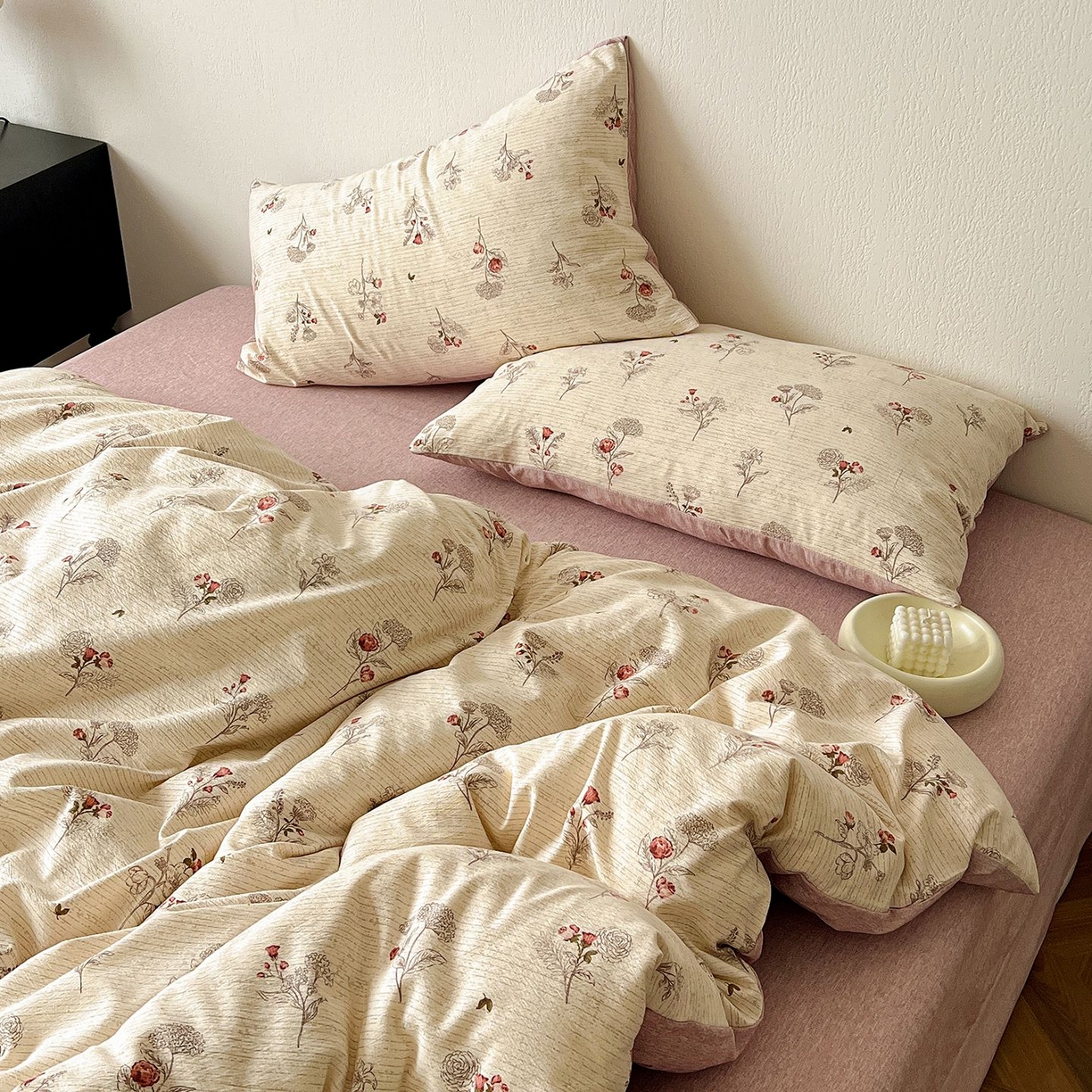 91家纺网 家纺一手货源 找家纺 恋之语 2026新款水洗色织提花工艺系列四件套（量大从优） 野蔷薇