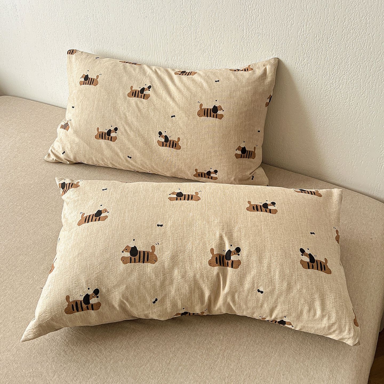 91家纺网 家纺一手货源 找家纺 恋之语 2026新款水洗色织提花工艺系列四件套（量大从优） 樱桃狗