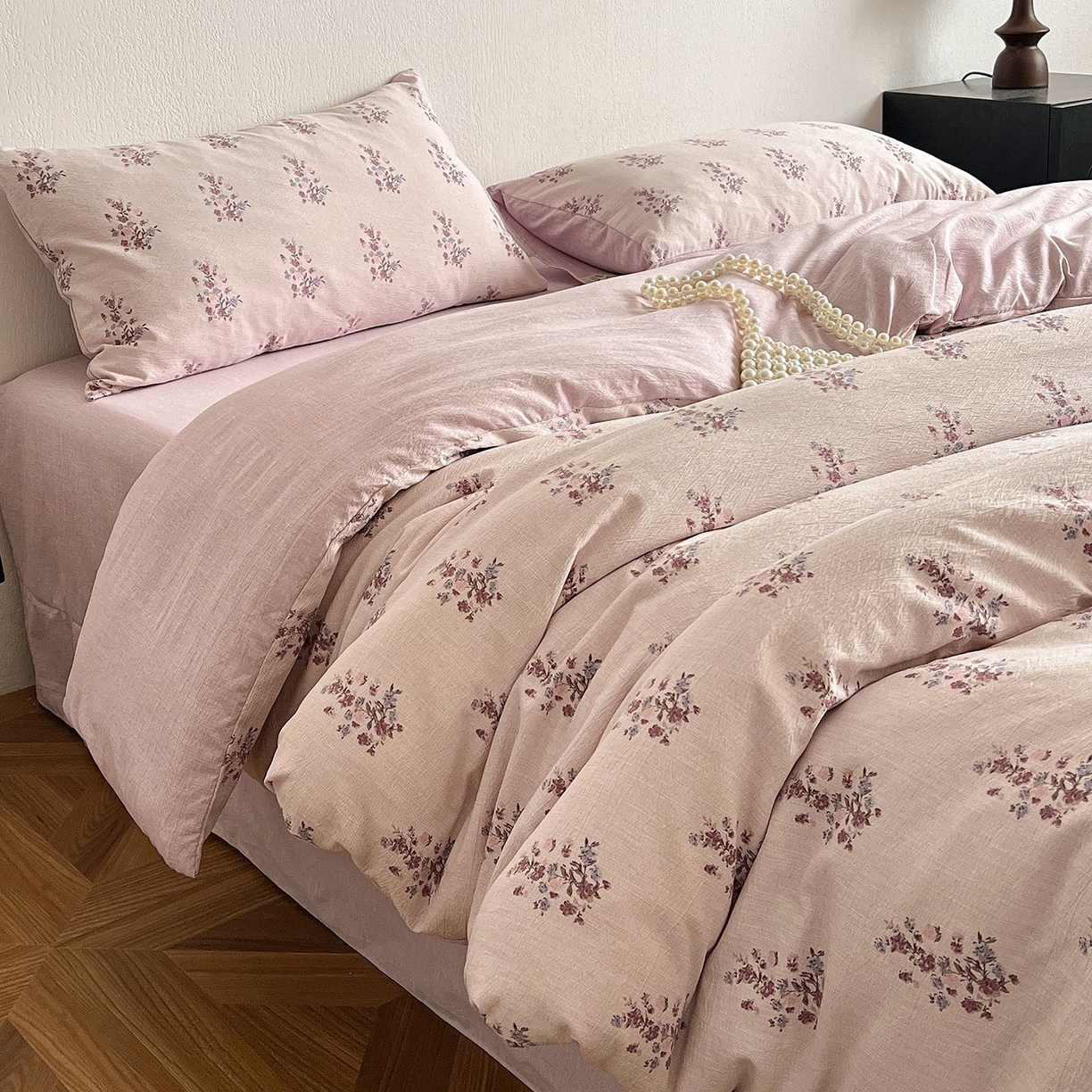 91家纺网 家纺一手货源 找家纺 恋之语 2026新款水洗色织提花工艺系列四件套（量大从优） 紫薇